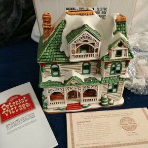 Lefton BURNSIDE Colonial Christmas Village 00717 Holiday 1992 C2 Original Box.